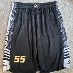 Black and White Men's Athletic Shorts - 55